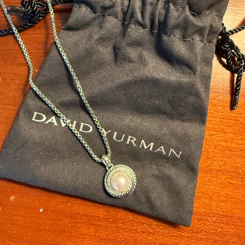 David Yurman Pearl Crossover Necklace